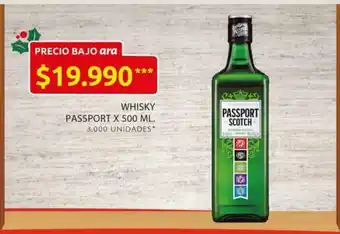 Ara Whisky Passport x 500 ML oferta