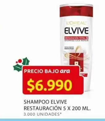 Shampoo Elvive Restauracion 5 x 200 ML