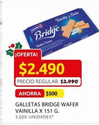 Ara Galletas Bridge Wafer Vainilla x 151 G oferta