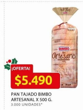 Ara Pan Tajado Bimbo Artesanal x 500 G oferta