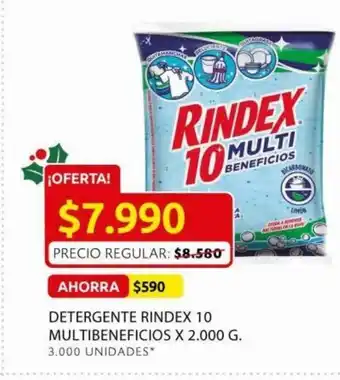 Ara Detergente Rindex 10 Multibeneficios x 2000 G oferta