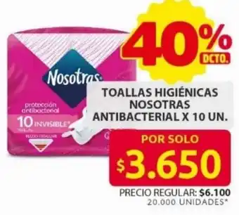 Ara Nosotras toallas higiénicas oferta
