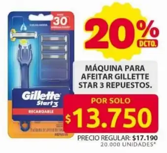 Ara Gilette Star 3 máquina para afeitar oferta