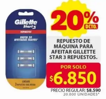 Ara Gilette Star 3 repuesto de máquina para afeitar oferta