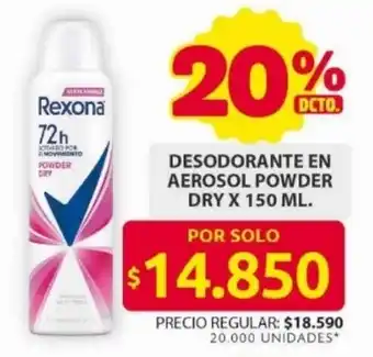 Ara Rexona desodorante en aerosol oferta