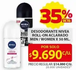 Ara Nivea desodorante roll-on aclarado oferta