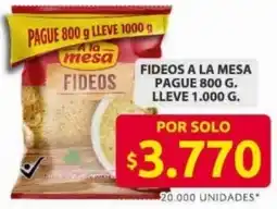 Ara A la mesa fideos pague oferta