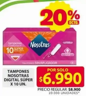 Ara Nosotras tampones digital súper oferta