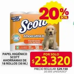 Ara Scott papel higiénico ahorramax oferta