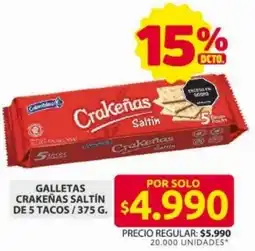 Ara Crakeñas saltín galletas oferta