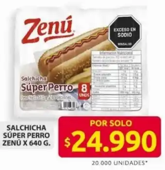 Ara Zenú salchicha super perro oferta
