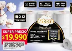 Ara Arbora premium papel higiénico triple hoja oferta