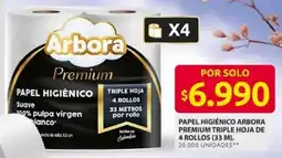 Ara Arbora premium papel higiénico triple hoja oferta