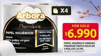 Ara Arbora premium papel higiénico triple hoja oferta