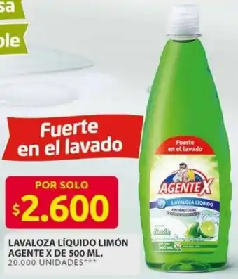 Ara Agente X lavaloza líquido limón oferta