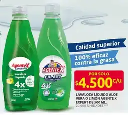 Ara Agente X expert lavaloza líquido aloe vera o limón oferta