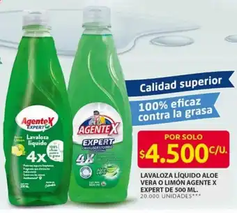 Ara Agente X expert lavaloza líquido aloe vera o limón oferta