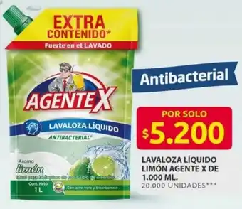 Ara Agente X lavaloza líquido limón oferta