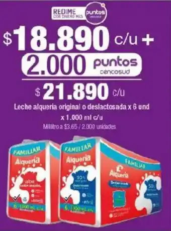 Jumbo Familiar leche alquería original o deslactosada oferta