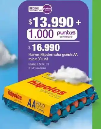 Jumbo Huevos nápoles extra grande AA rojo oferta