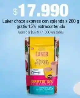 Jumbo Luker choco express con splenda oferta
