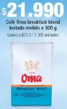 Jumbo Oma café breakfast blend tostado molido oferta
