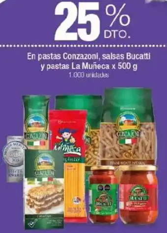 Jumbo La muñeca en pastas conzazoni, salsas bucatti y pastas oferta