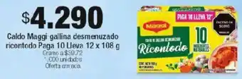 Jumbo Maggi caldo gallina desmenuzado ricontodo oferta