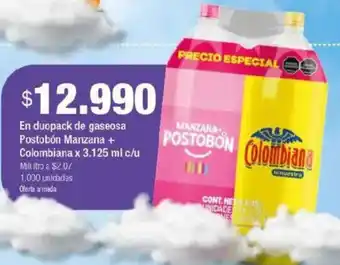 Jumbo Postobón manzana + colombiana oferta