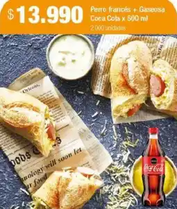 Jumbo Perro francés + gaseosa coca cola oferta