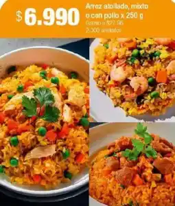 Jumbo Arroz atollado, mixto o con pollo oferta