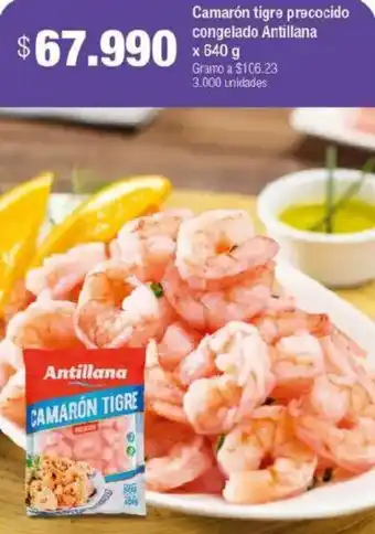 Jumbo Camarón tigre precocido congelado antillana oferta