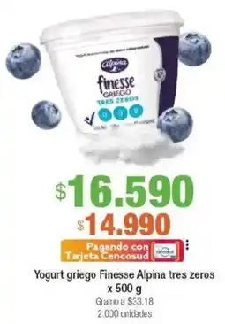 Jumbo Alpina yogurt griego finesse tres zeros oferta