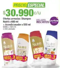 Jumbo Nutrit shampoo + acondicionador oferta
