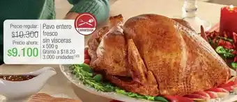 Jumbo Pavo entero fresco sin vísceras x 500 g oferta