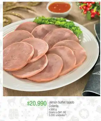 Jumbo Jamón buffet tajado colanta x 500 g oferta