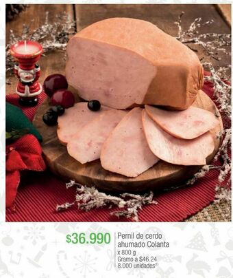 Jumbo Pernil de cerdo ahumado colanta x 800 g oferta