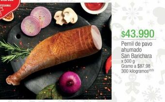 Jumbo Pernil de pavo ahumado san barichara x 500 g oferta