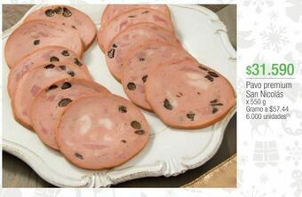 Jumbo Pavo premium san nicolás x 550 g oferta