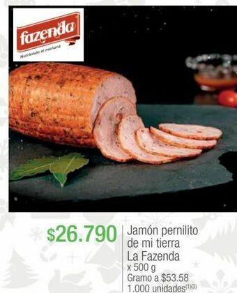 Jamón pernilito de mi tierra la fazenda x 500 g