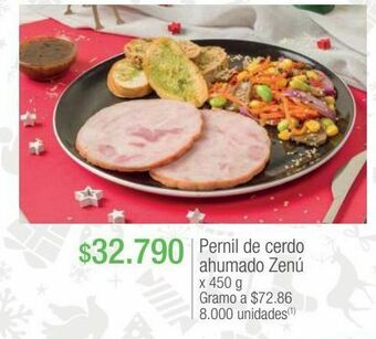 Pernil de cerdo ahumado zenú x 450 g
