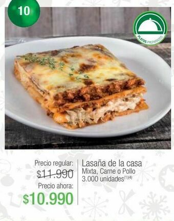 Jumbo Lasaña de la casa mixta, carne o pollo oferta