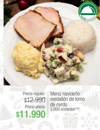 Jumbo Menú navideño medallón de lomo de cerdo oferta