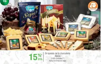 Jumbo En quesos de la charcutería alpina -15% oferta