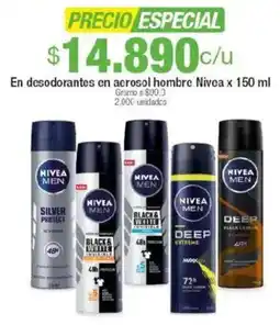 Jumbo Nivea en desodorantes en aerosol hombre oferta