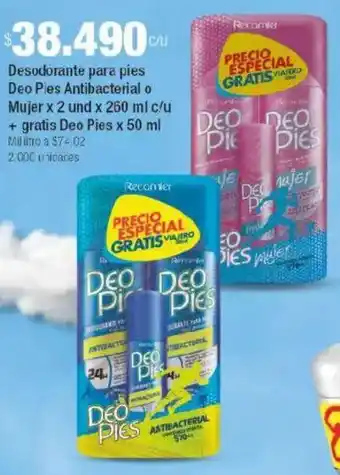 Jumbo Deo pies desodorante para pies antibacterial o mujer oferta