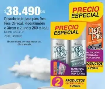 Jumbo Deo pics desodorante para pies clinical, piedralumbre oferta