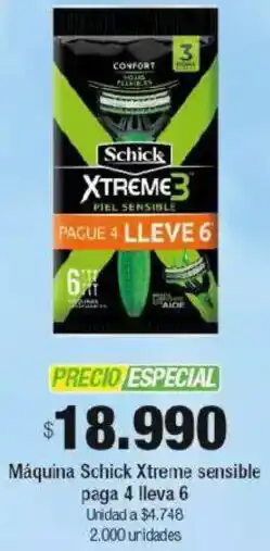 Jumbo Schick xtreme3 máquina sensible oferta