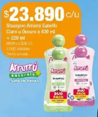 Jumbo Arrurrú shampoo cabello claro u oscuro oferta