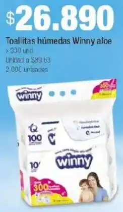 Jumbo Winny aloe toallitas húmedas oferta